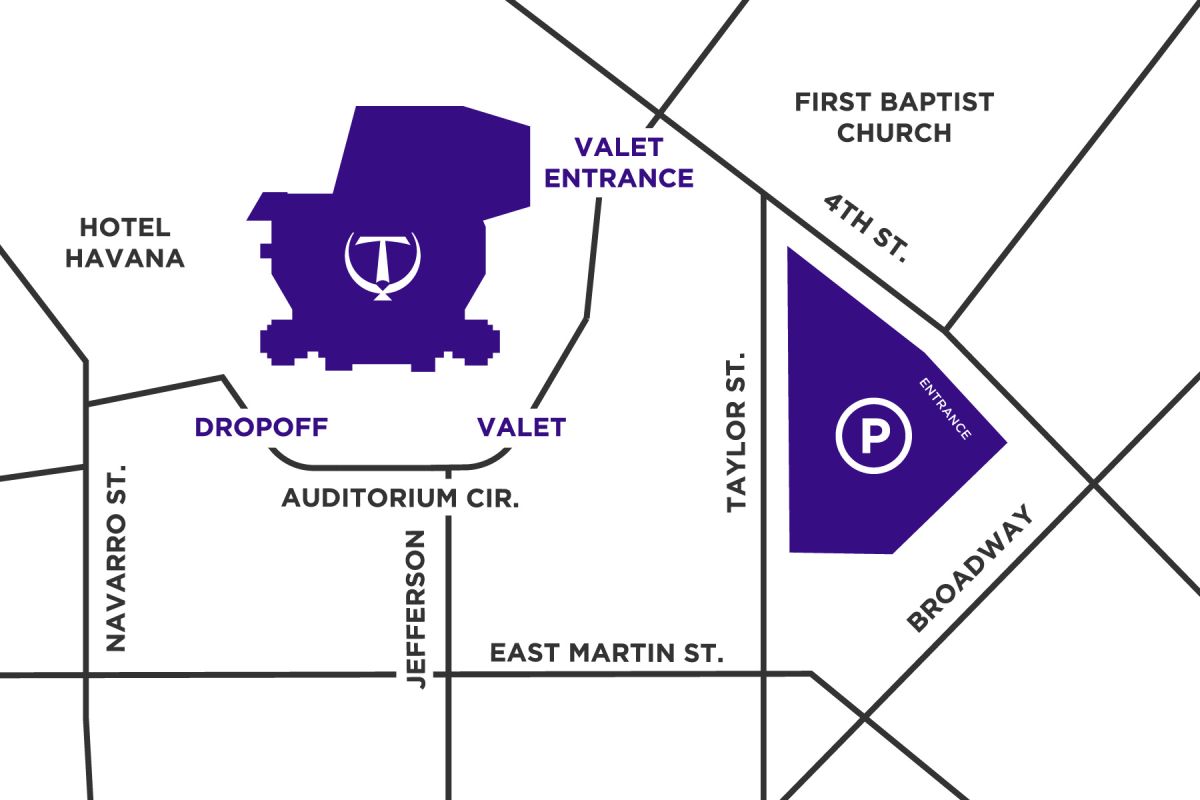 Parking Map | Tobin Center